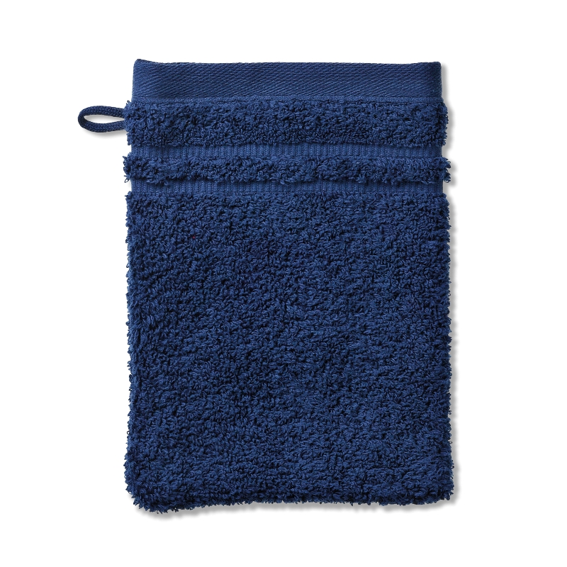 Kela Waschhandschuh Leonora 100%Baumwolle Premium marineblau 15,0x21,0cm