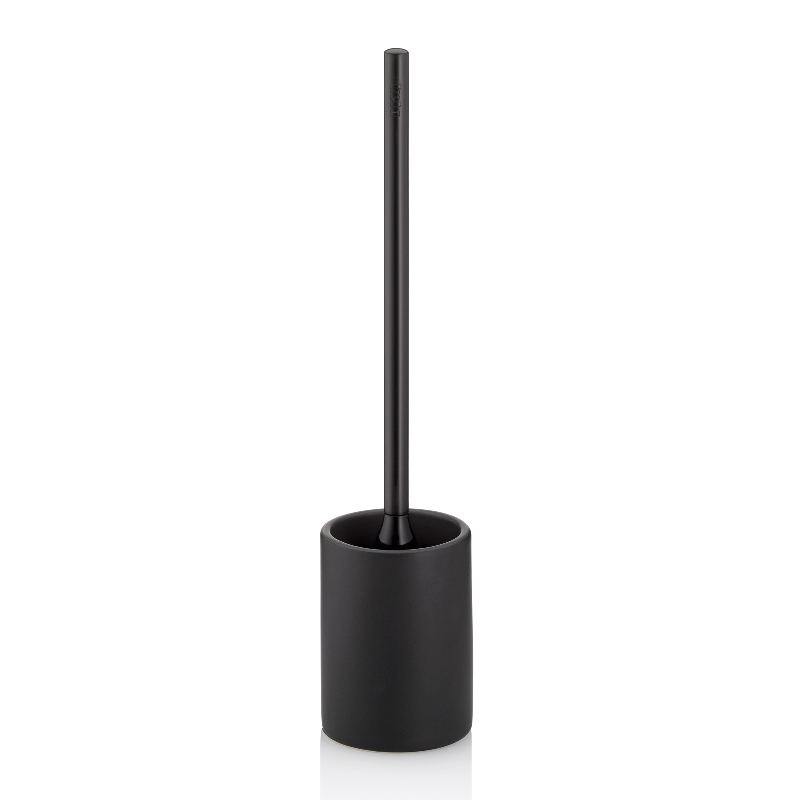 Kela Wc-Garnitur Matsi Keramik schwarz 44,5cm 10,5cmØ
