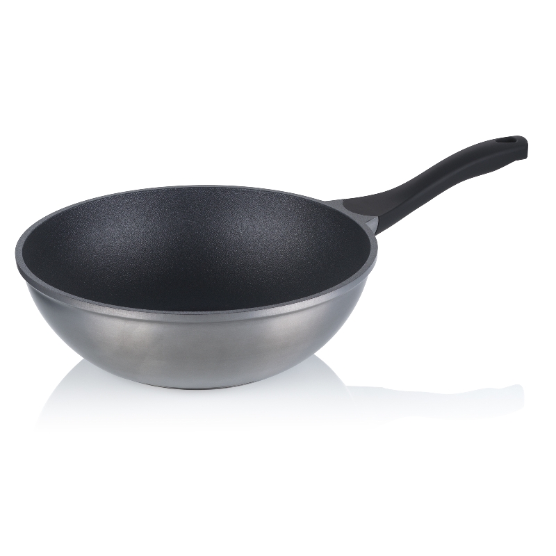 Kela Wok-Pfanne Vitana Gusto Aluguss grau 10,0cm 30,0cmØ 5,0