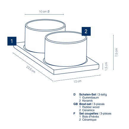 Set coupelles Gunten  3pièces