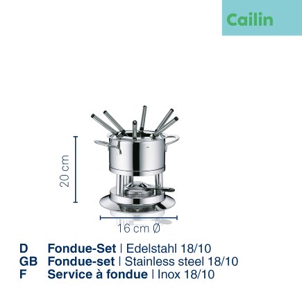 Fondue-set Cailin 10 pieces