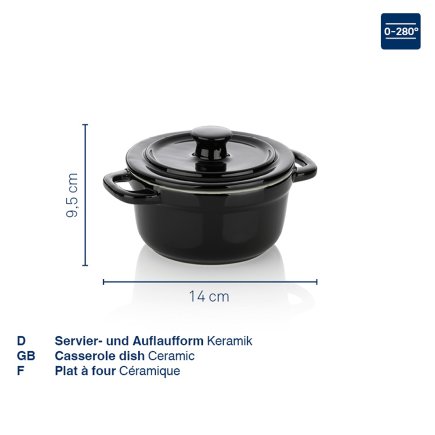 Servier- und Auflaufform Malin rund