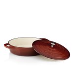 Bräter Calido flach rot 3,2 L
