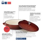 Bräter Calido flach rot 3,2 L