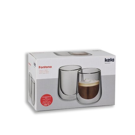 Verre Cappuccino Fontana lot de deux