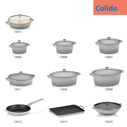 Roaster Calido flat gray 3.2 L