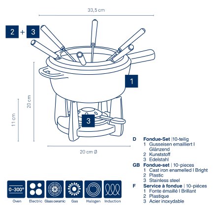 Fondue-set Calido 10 pieces