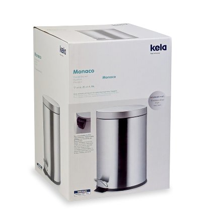 Kosmetikeimer Monaco Edelstahl matt 3L