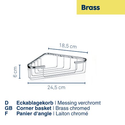 Eck-Duschkorb Brass