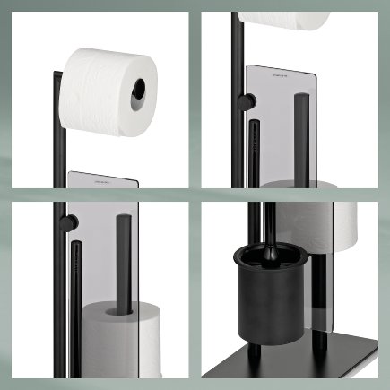 Toilet set Style with spare roll holder