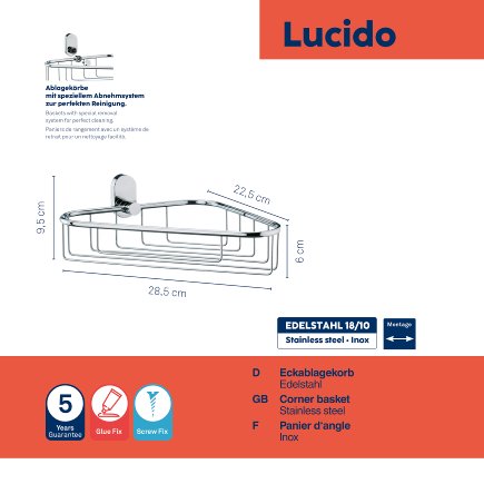 Eckablagekorb Lucido