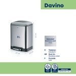 Poubelle à pédale Davino 6 et 12L