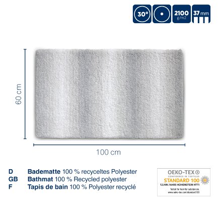 Bathmat Ombre freeze blue