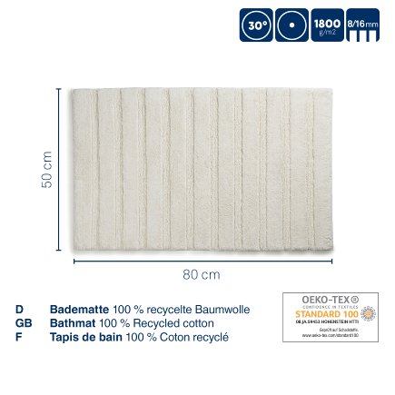 Bathmat Megan silver grey