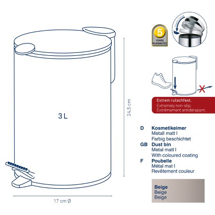 Kosmetikeimer Mats 3L