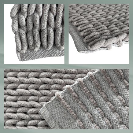 Tapis de bain Masha gris clair