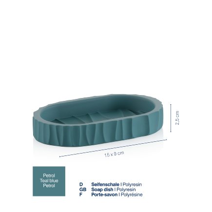 Soap dish Merida teal blue