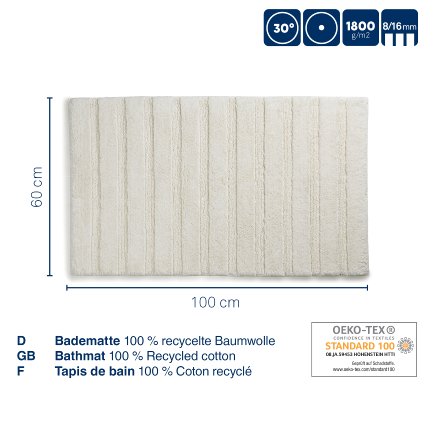 Tapis de bain Megan gris