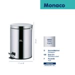 Kosmetikeimer Monaco Edelstahl glänzend 3L