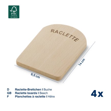 Planchettes à raclette Baar