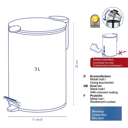 Kosmetikeimer Mats 3L