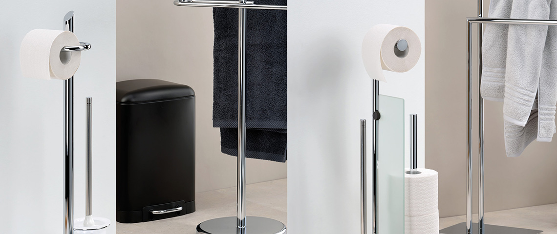 Große Toilettengarnituren inklusive WC-Rollenhalter
