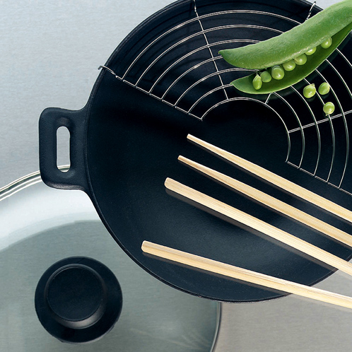 Wok-Set Mini en fonte kela Entretien et utilisation des woks