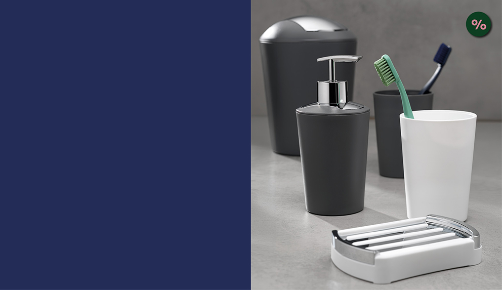 Bad-Accessoires Marta in aktuellen Trendfarben Bad-Accessoires Marta in aktuellen Trendfarben